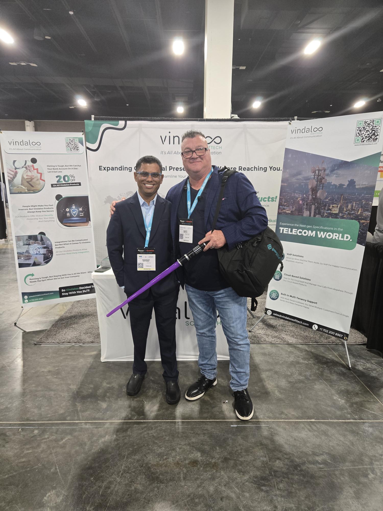 Barry Wells (right), our Head of Sales at the IoT Evolution Expo.